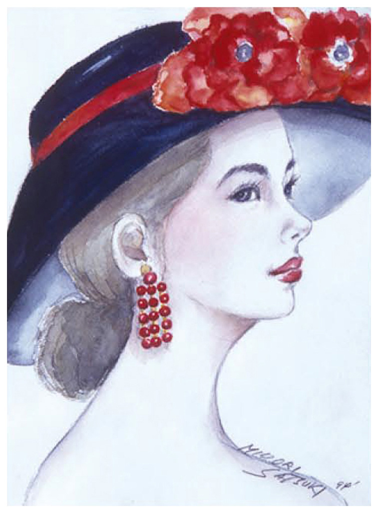 五月みどり 絵画 (版画/ジクレー) 帽子の女 4035|アート＆フレーム|絵