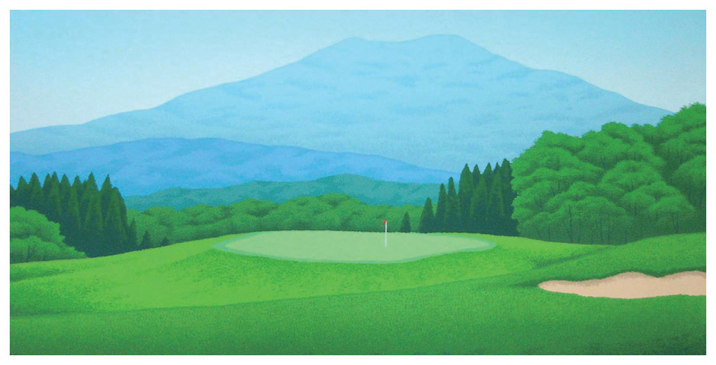 国武久巳 絵画(版画/シルクスクリーン) 赤倉ゴルフコース NO.14 4303