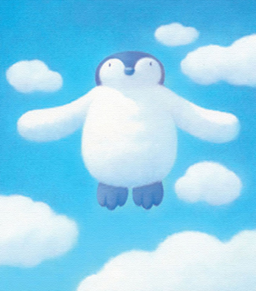 渡辺宏 絵画 (版画/キャンバスジクレー) ふかふかなくもの気持ち 4393