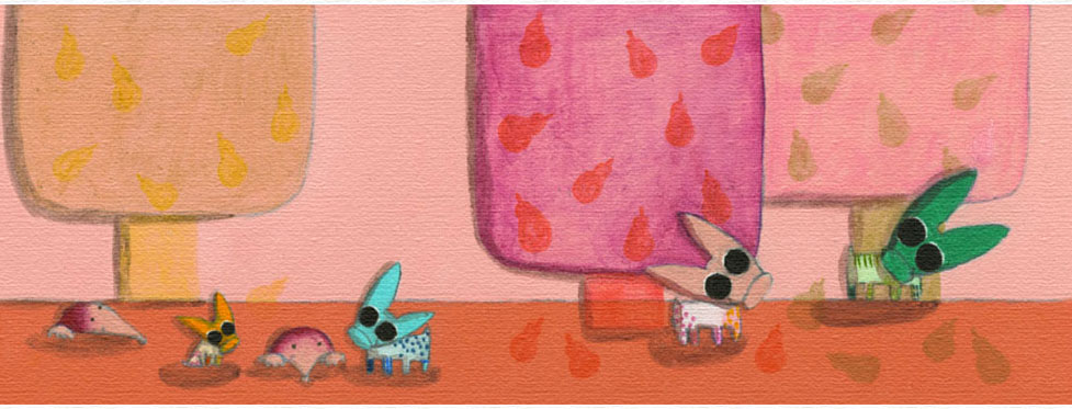 キロメロ 絵画 (版画/キャンバスジクレー) ナシの木の下の のの 7558