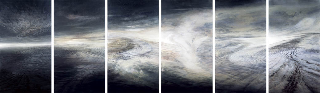 中野嘉之「華の図」額装10号 ○岩彩作品 落款 独創的な花の図柄です