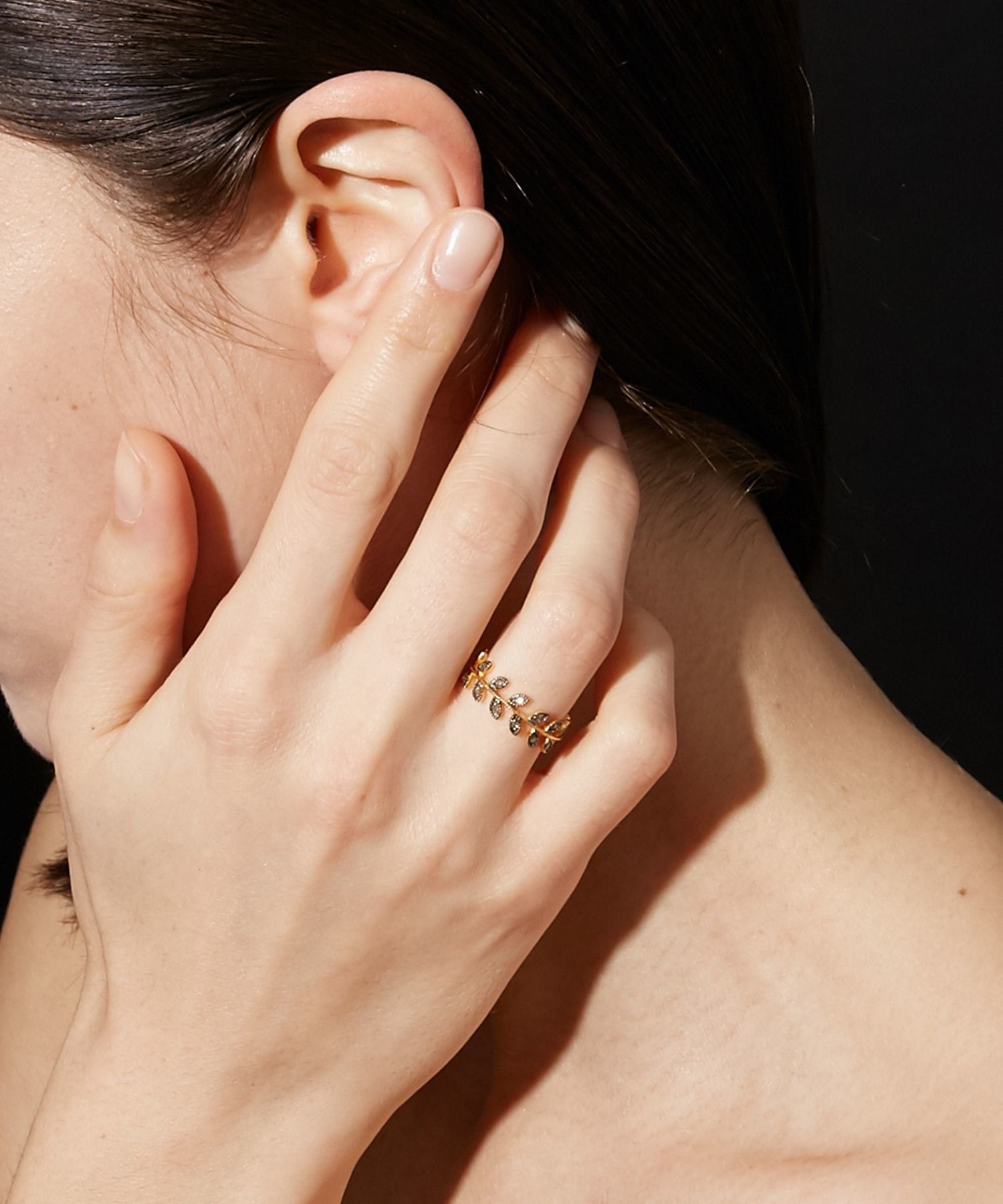 citronnier] leaves pave diamonds ring｜ARTIDA OUD（アルティーダ