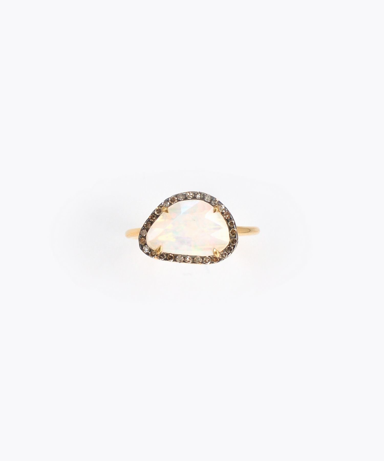 elafonisi] white opal pave diamonds ring｜ARTIDA OUD（アルティーダ