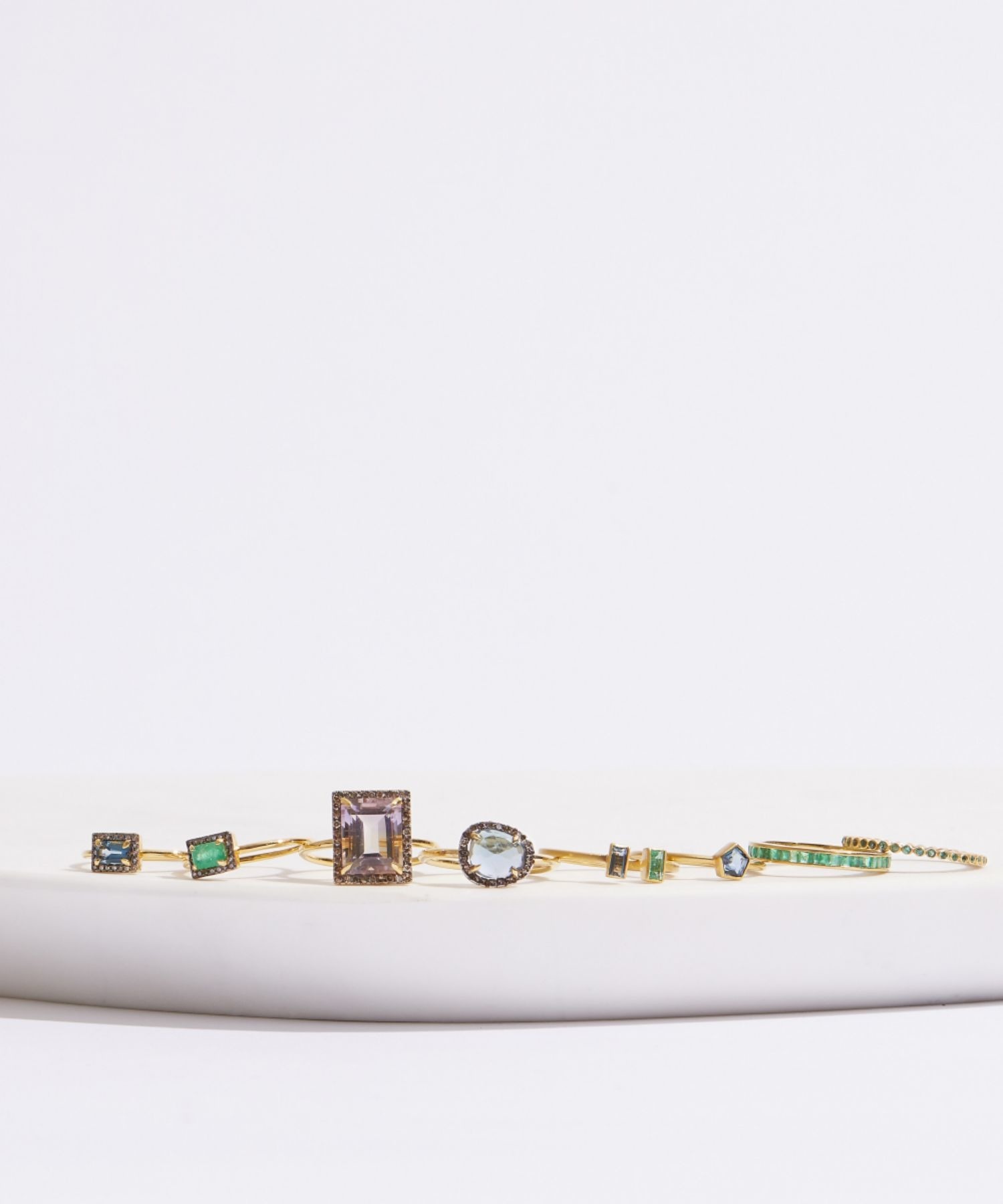 elafonisi] london blue topaz pave diamonds ring｜ARTIDA OUD（アル