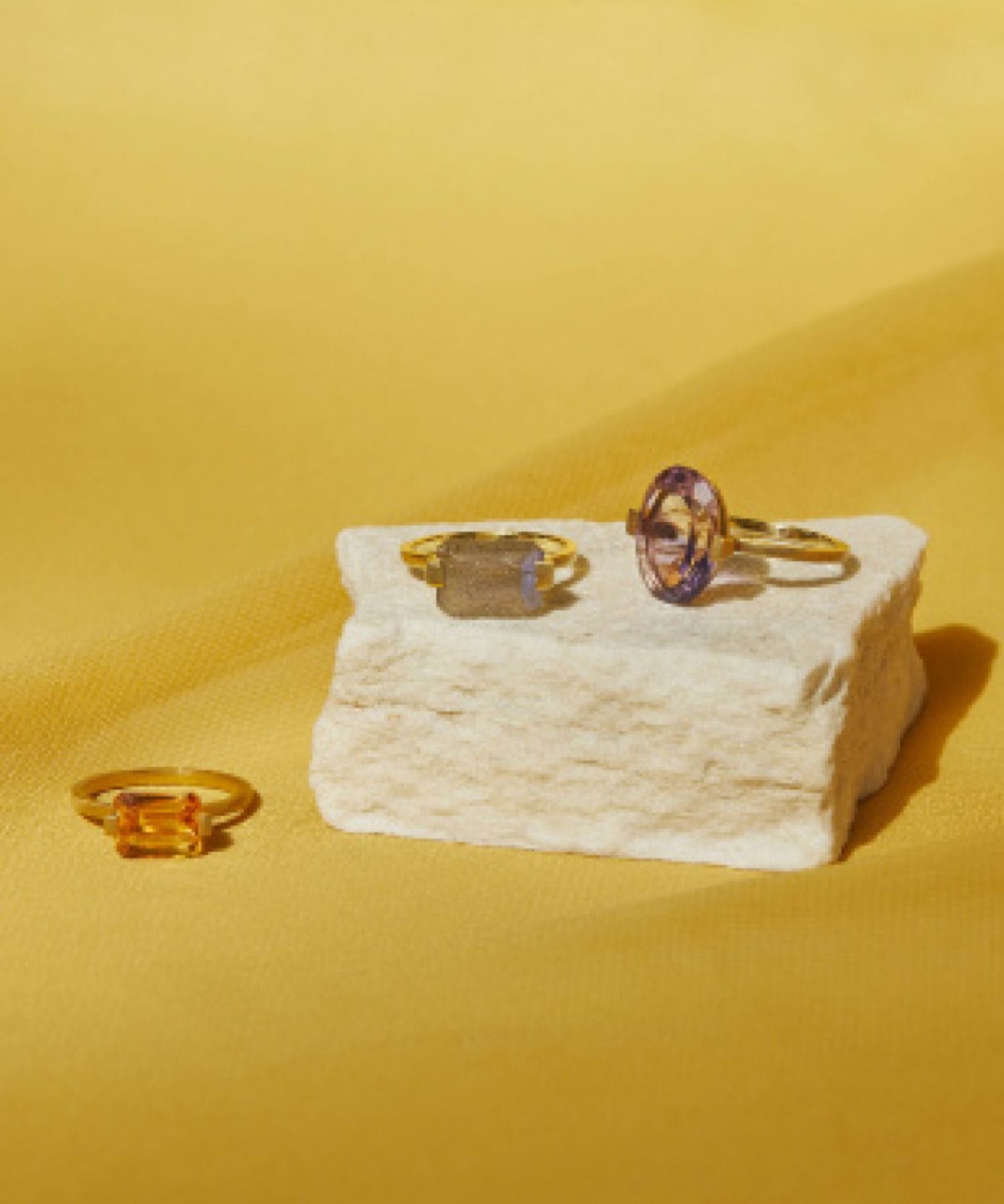 ancient] rectangle citrine ring｜ARTIDA OUD（アルティーダ ウード）