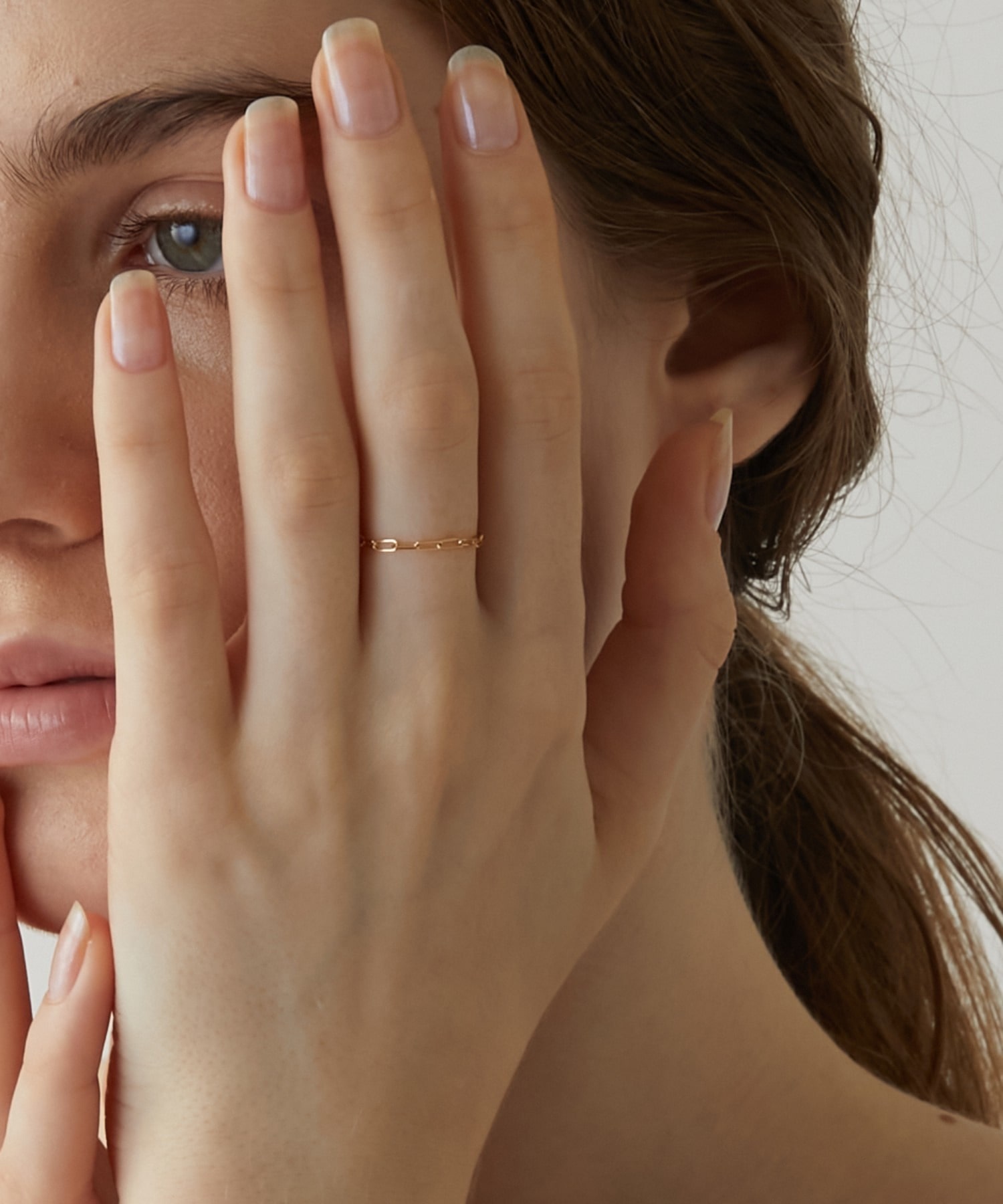 basic] K18 square chain ring｜ARTIDA OUD（アルティーダ ウード）