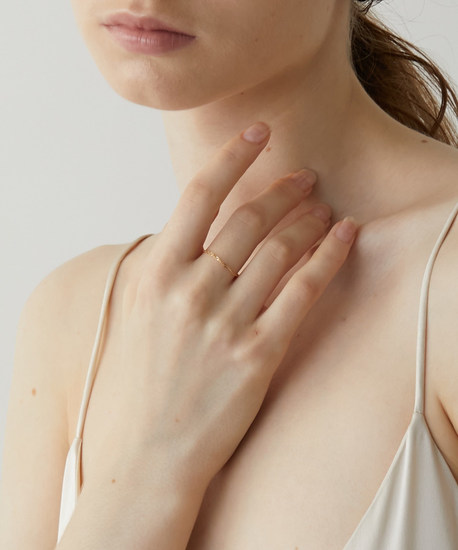 basic] K18 screw chain ring｜ARTIDA OUD（アルティーダ ウード）