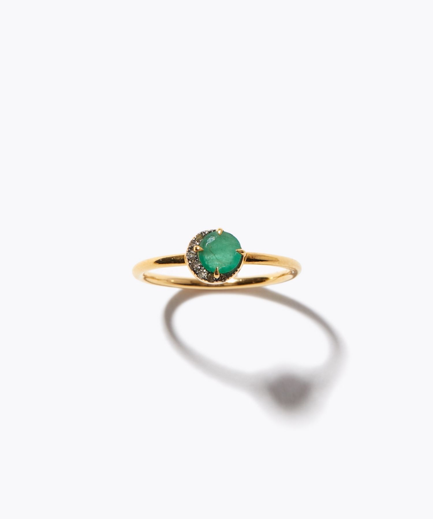 elafonisi] emerald new moon pave diamond ring｜ARTIDA OUD（アル