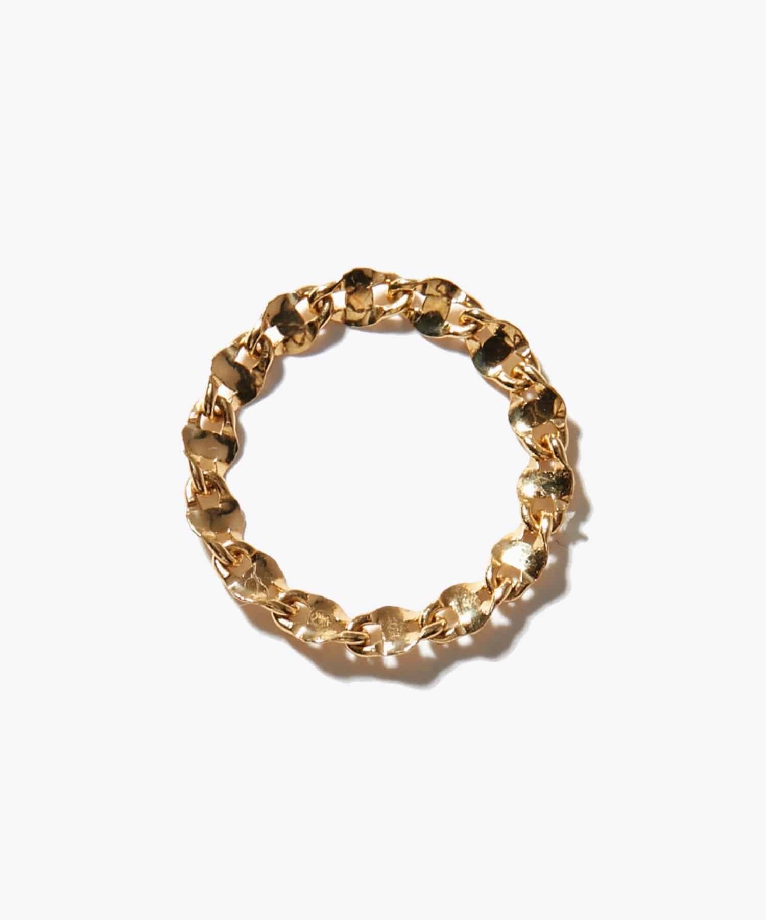 basic] K18 twist eclair chain ring｜ARTIDA OUD（アルティーダ ウード）