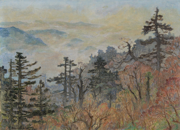 鹿子木孟郎 「大峯山上ノ朝霧」 油彩8号｜【Arts Ship】のむら画廊