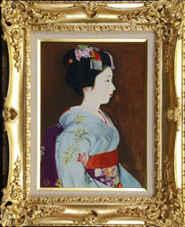 鬼頭鍋三郎 「舞妓」 油彩4号｜【Arts Ship】のむら画廊