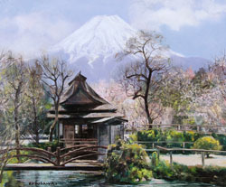 黒沢信男 「麗春富士」 油彩8号｜【Arts Ship】のむら画廊