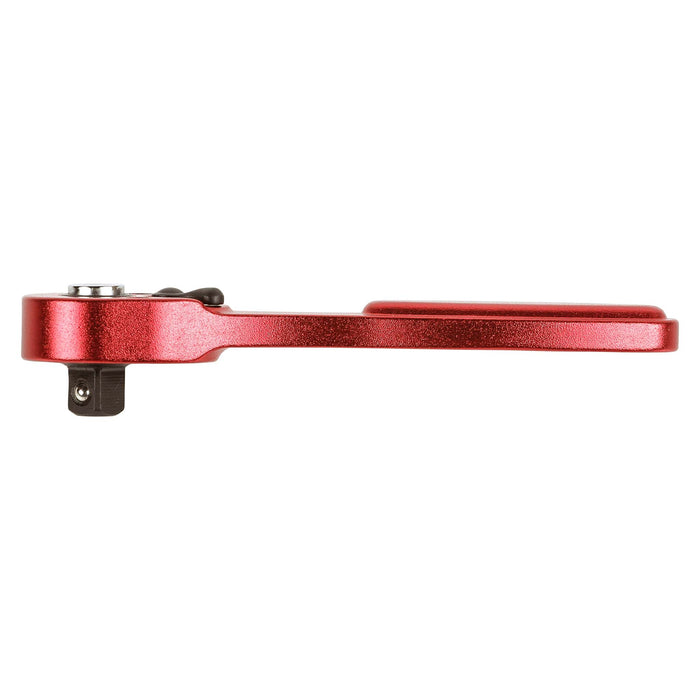 ARES 42060 - 1/4-Inch Drive 72-Tooth Anodized Aluminum Red Stubby