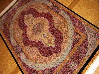 最高級手織りシルクペルシャ絨毯クムシルク有名工60014房