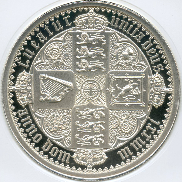 イギリス グレートエングレーバー ゴシッククラウン紋章 5ポンド(2oz