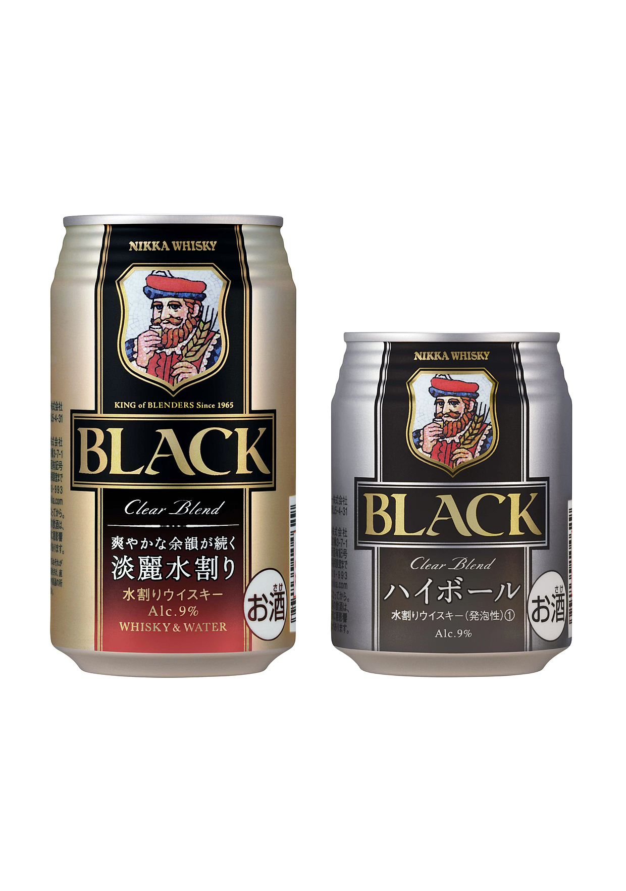 ブラックニッカ クリアブレンド＆ウオーター」「ブラックニッカ クリア