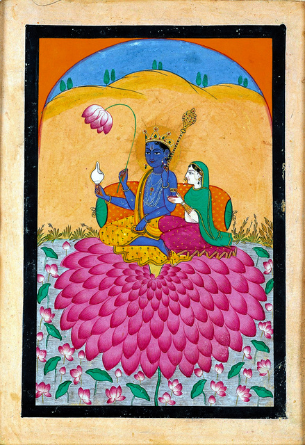 インド細密画は、手のひらサイズに世界観 動物の毛1本の細い線まで