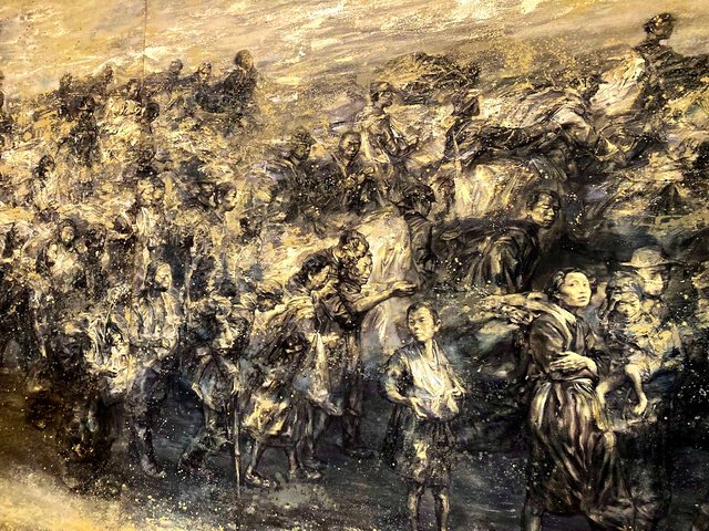 中国の画家が描いた大作「満州引き揚げ」 神戸で展示始まる [兵庫県