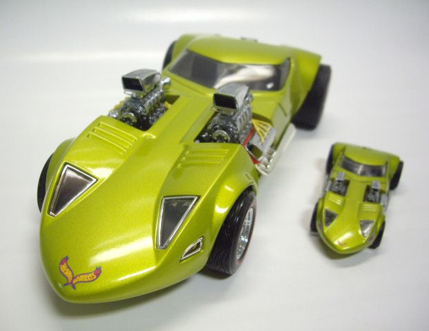 1999 HOT WHEELS LEGENDS 【TWIN MILL SET (1/24, 1/64)】 MET.LIME/RR