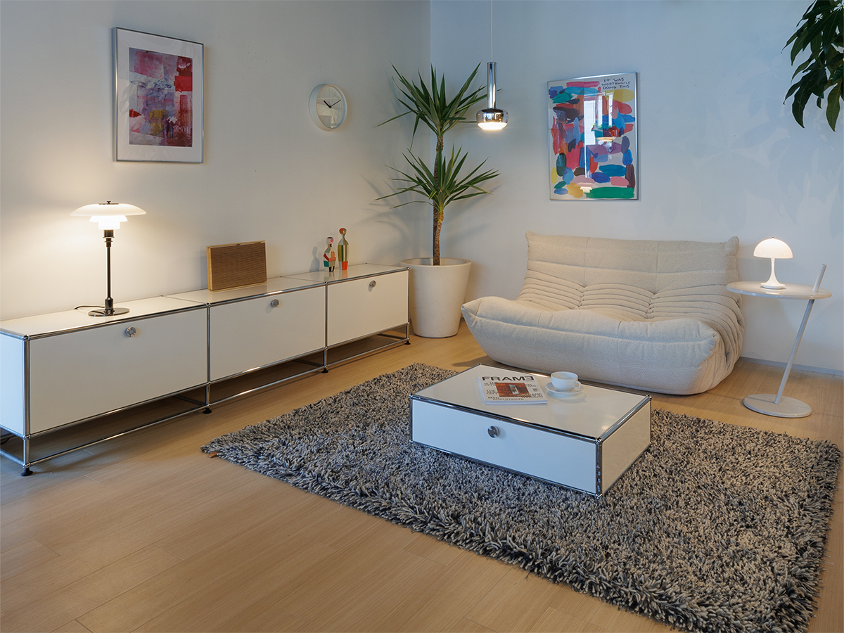 新品】リーンロゼトーゴ風 2人がけ ウレタンソファ ホワイトベージュ