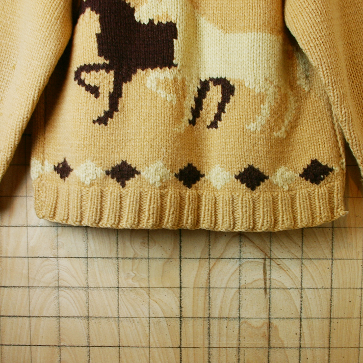 ビンテージ】60s古着ホース(馬)×ダイヤモンド柄Lightning社製