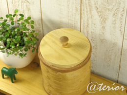 北欧白樺のキャニスターかごAタイプバスケット【北欧雑貨のアットテリア】