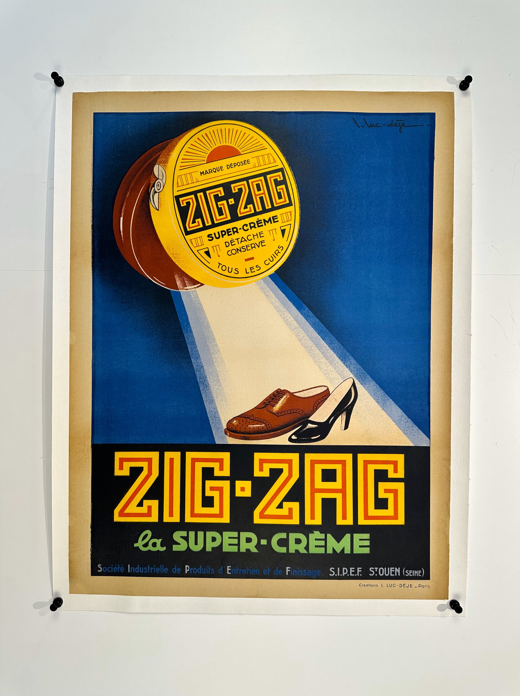 Zig-Zag, Super Crème - Authentic Vintage Posters
