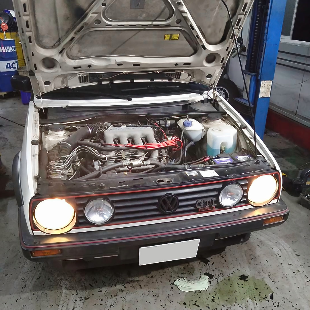 ゴルフ2 GTI謎のエンジン不調 原因はクランクプーリーの