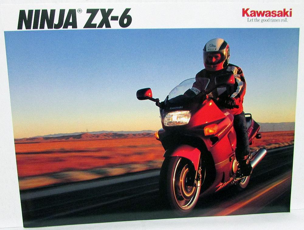 1992 Kawasaki Ninja ZX-6 Motorcycle Sales Brochure Data Sheet