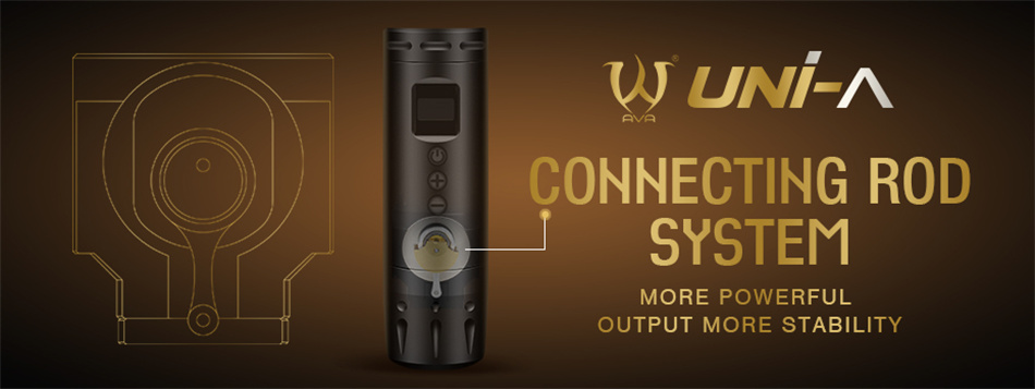 AVA SHORT WIRELESS PEN UNI-A BLACK [UA001] - $170.00 : AVA TATTOO