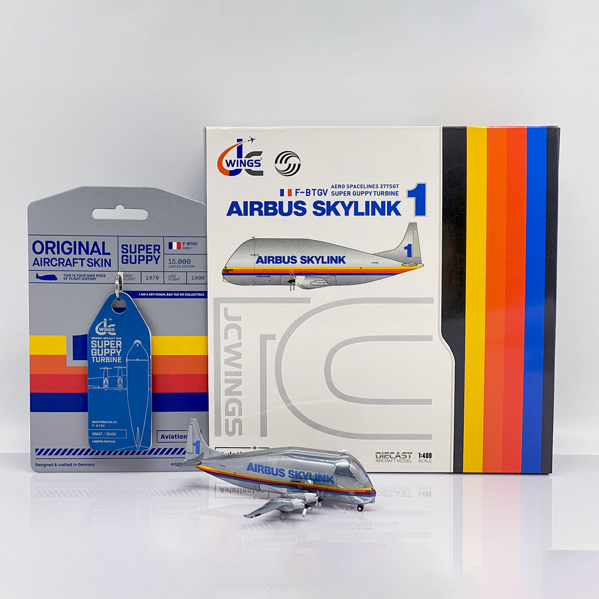 Super Guppy Edition 1:400 Modell + Schlüsselanhänger – Aviationtag