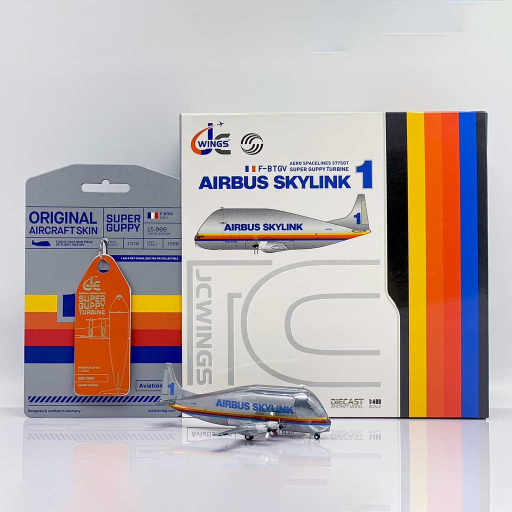 Super Guppy Edition 1:400 Modell + Schlüsselanhänger – Aviationtag