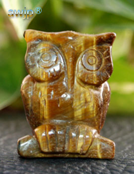 天然石 ふくろう置物 梟(フクロウ)の彫刻物 Q-10/天然石