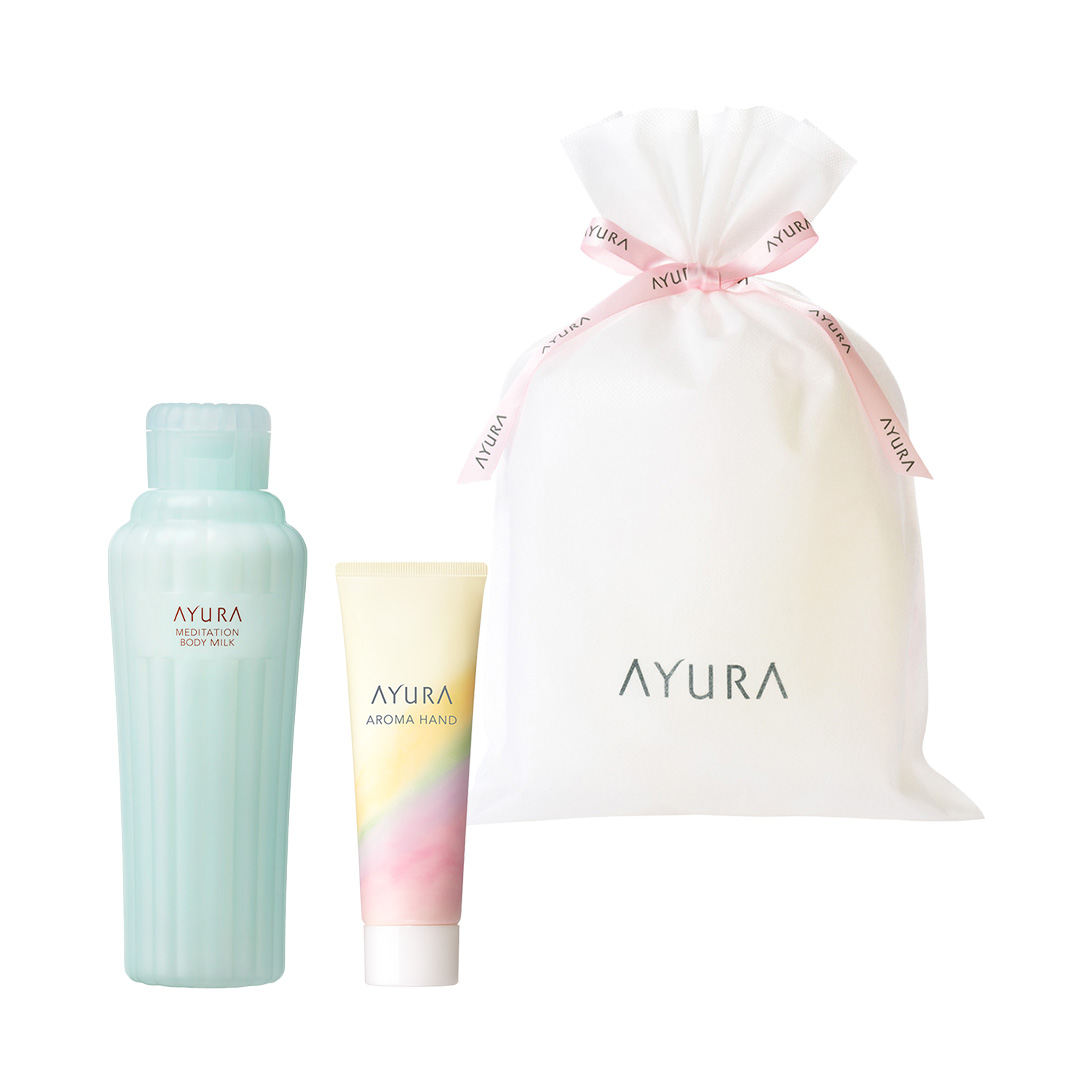 ギフトラッピングセット ボディミルクα＆アロマハンド（ハンディバッグ