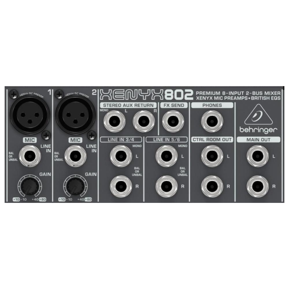 8chアナログミキサー（XENYX802）の製品詳細｜映像音響テクニカル