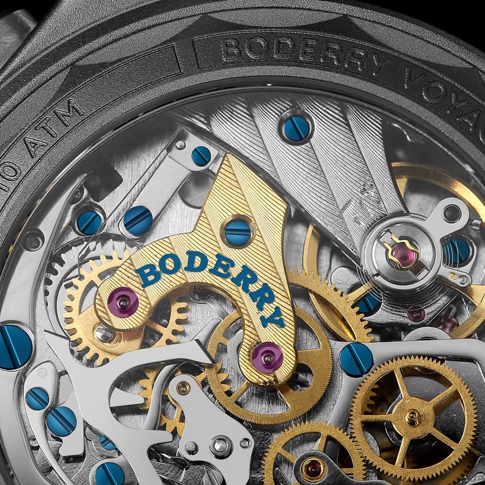 VOYAGER Chronograph - Titanium Mechanical Field Watch, 100M Water Resi