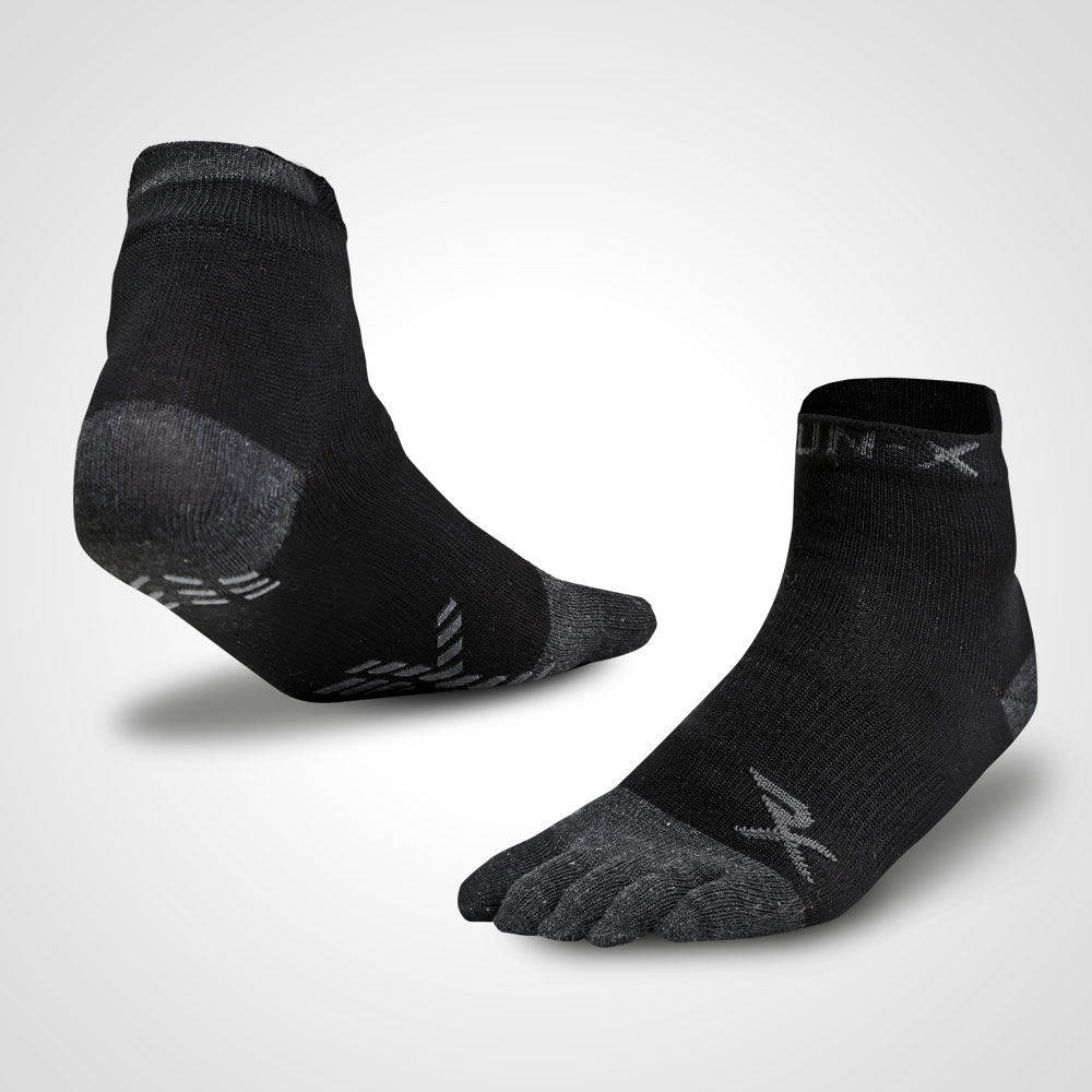 RX ランニング5本指ソックス S／M ブラック MO042SMBK｜BODYMAKER