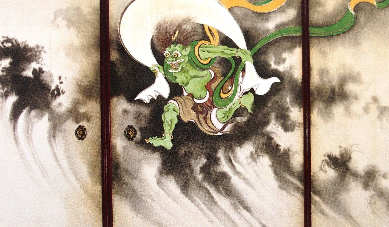 其一の風神雷神図::東京友禅は、ぼかし屋友禅へ