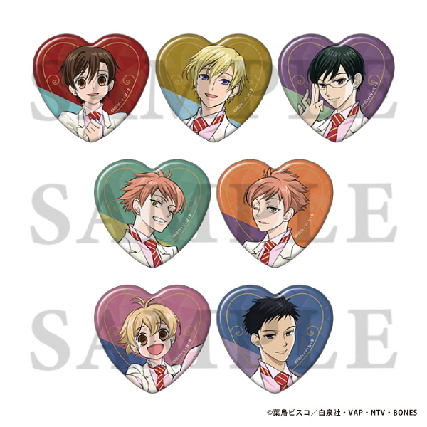 桜蘭高校ホスト部 トレーディングハート形缶バッジ／Welcome!: キャラ