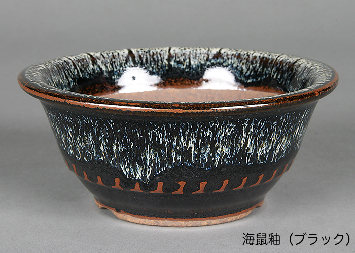 小石原焼4号胴縄丸鉢 | 盆栽、盆栽書籍、盆栽鉢の通販│近代出版