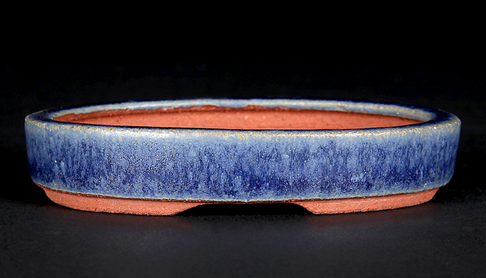 燿山窯英明瑠璃釉楕円鉢 | 盆栽、盆栽書籍、盆栽鉢の通販│近代出版