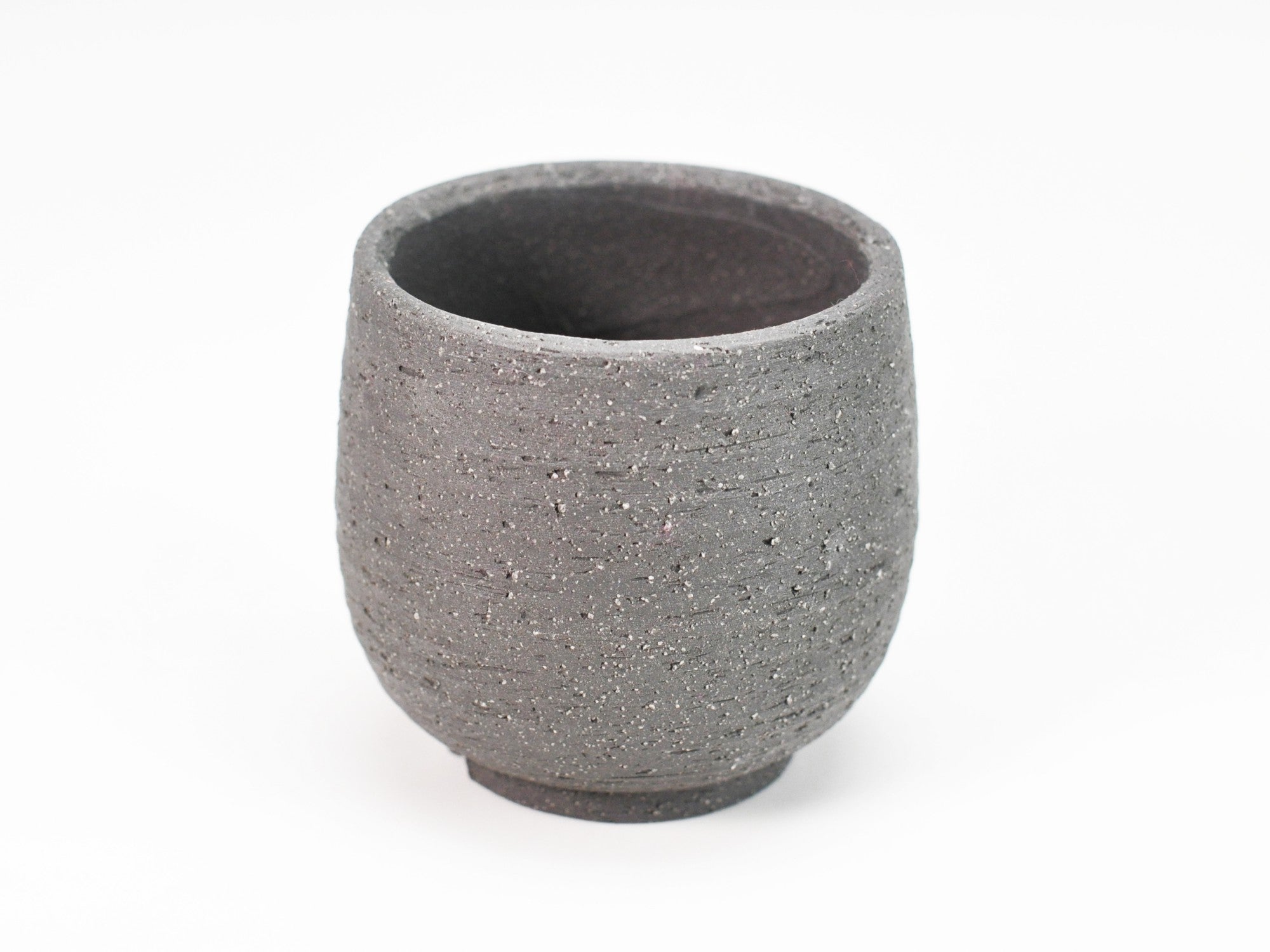 美濃焼 盆栽鉢 タイコ鉢 3号 黒土 幅8.8cm×高さ8.3cmの販売｜盆栽妙