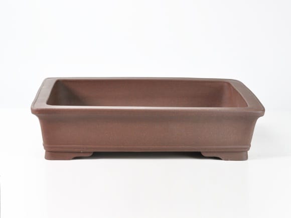 鳥泥長方中浅 盆栽鉢 15号 鉢幅45cm×奥行き36cm×高さ10.5cm を販売