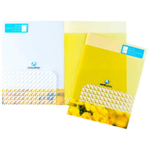 A4ダブルポケットファイル｜クリアファイルのボラネット＜大洞印刷公式＞