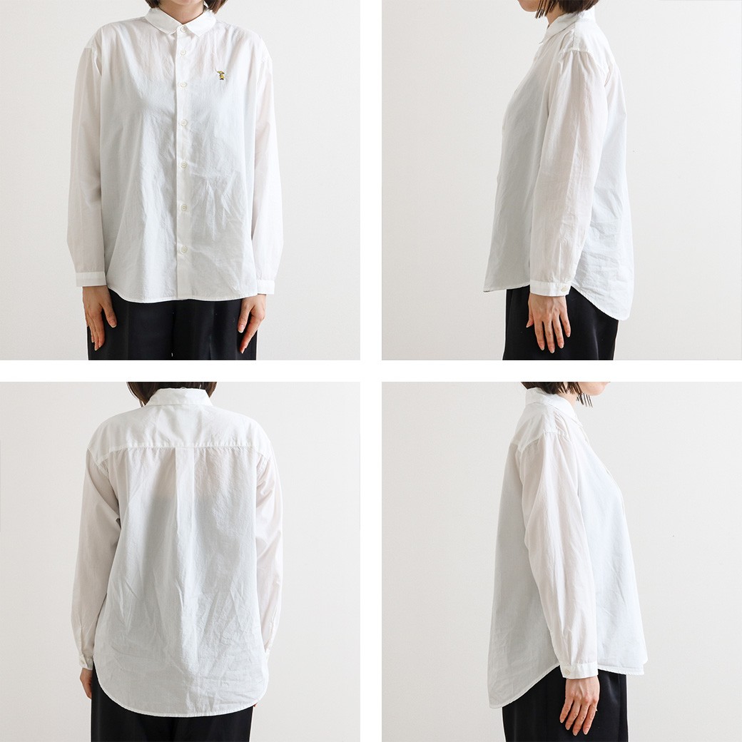 grin グリン ブロード雨の日刺繍ラウンドシャツ｜BORN FREE ONLINE SHOP