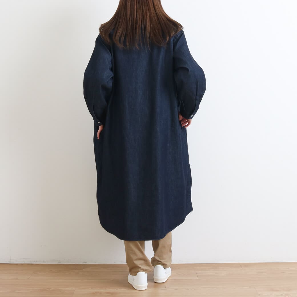 DANTON ダントン デニム ダンガリー ボタンダウン シャツ ドレス｜BORN