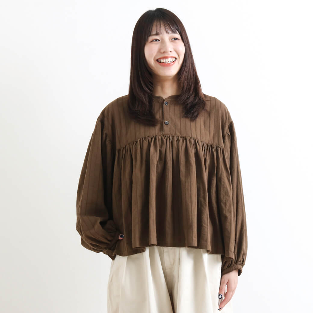 HARVESTY ハーベスティ ドビーレース ボヘミアンブラウス｜BORN FREE