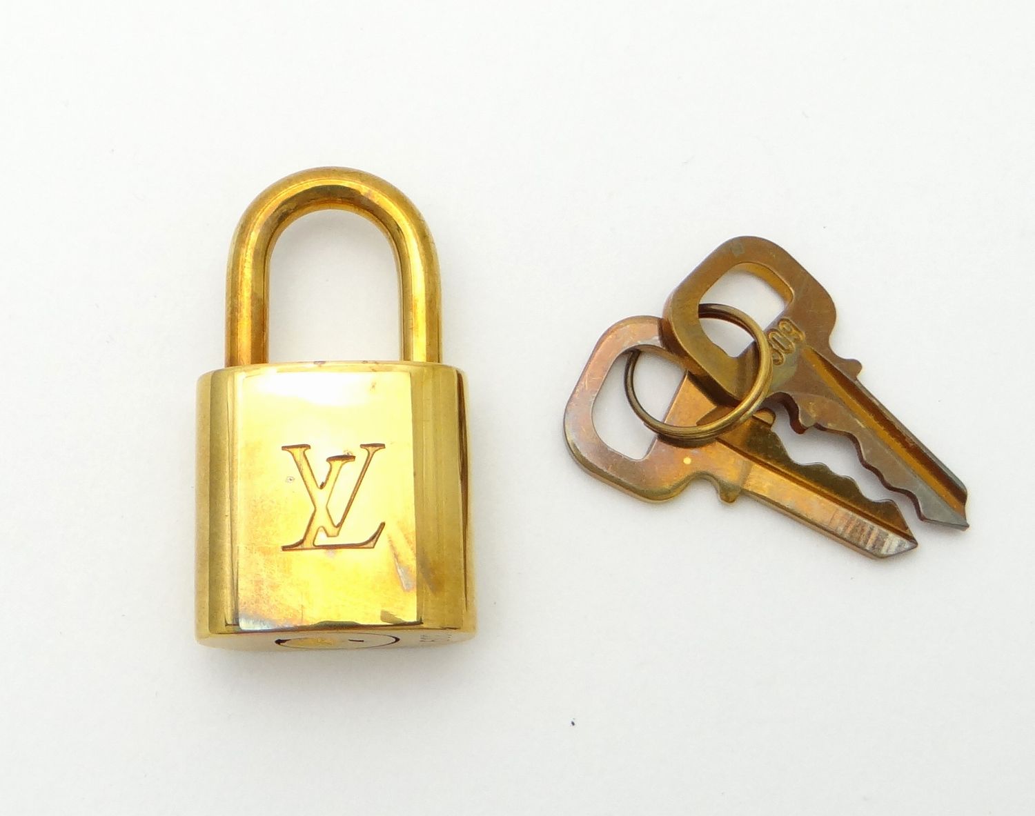 LOUIS VUITTON ルイヴィトン パドロック カデナ 南京錠×鍵2本 ゴールド
