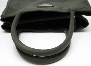 PRADA プラダ B3864 TESSUTO CITY ナイロントートバッグ カーキ×三角