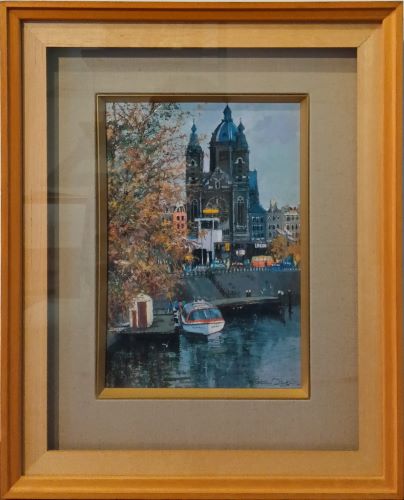 小田切訓「王宮のある運河」 の買取実績｜千葉県山武市 油絵・油彩画